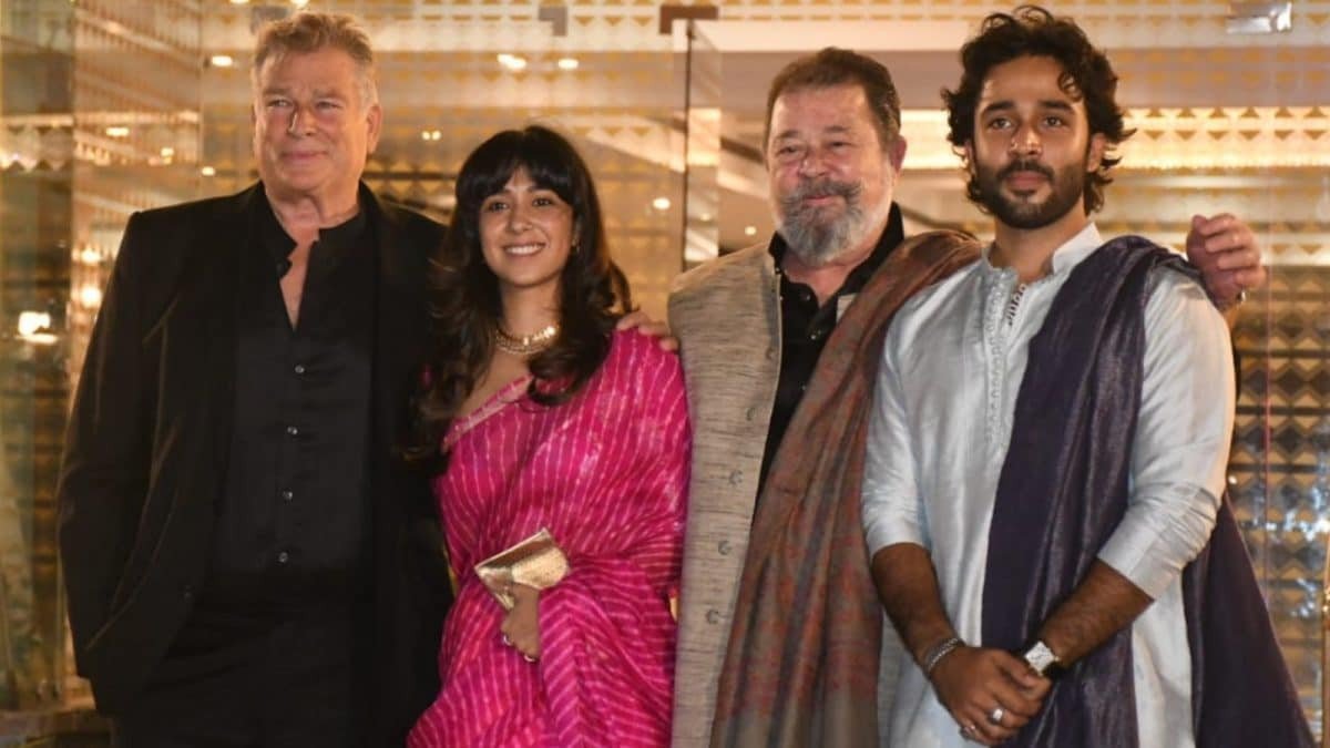 Karan Kapoor, Kunal Kapoor and Zahan Kapoor at Aadar Jain's Mehndi function.