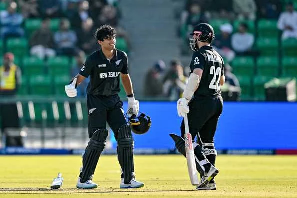 Rachin Ravindra and Kane Williamson struck hundreds to set up New Zealand's semifinal victory against South Africa in the ICC Champions Trophy - Photo by Getty Images