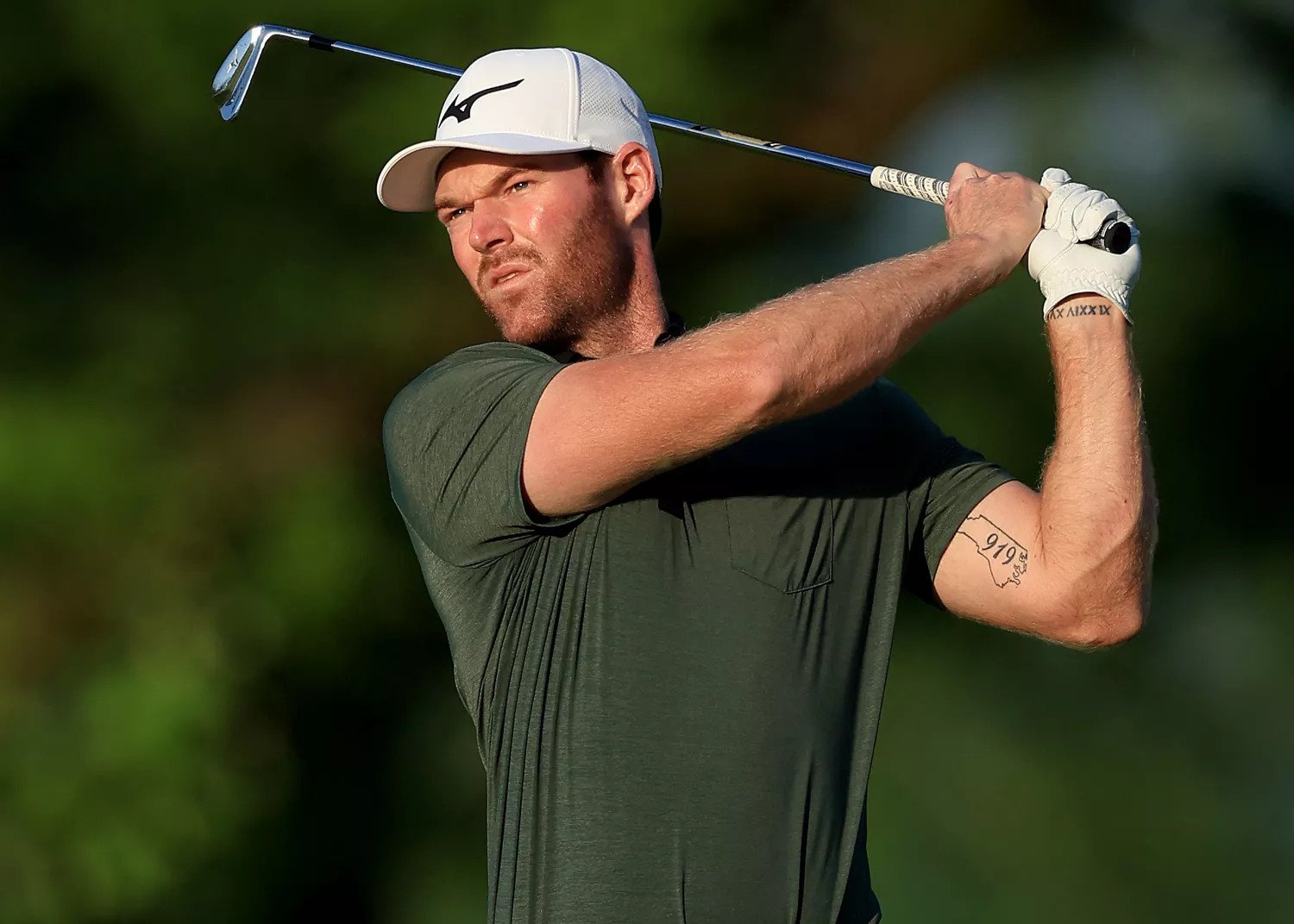 Grayson Murray of The United States plays his second shot on the 10th hole during the first round of the 2024 PGA Championship at Valhalla Golf Club on May 16, 2024