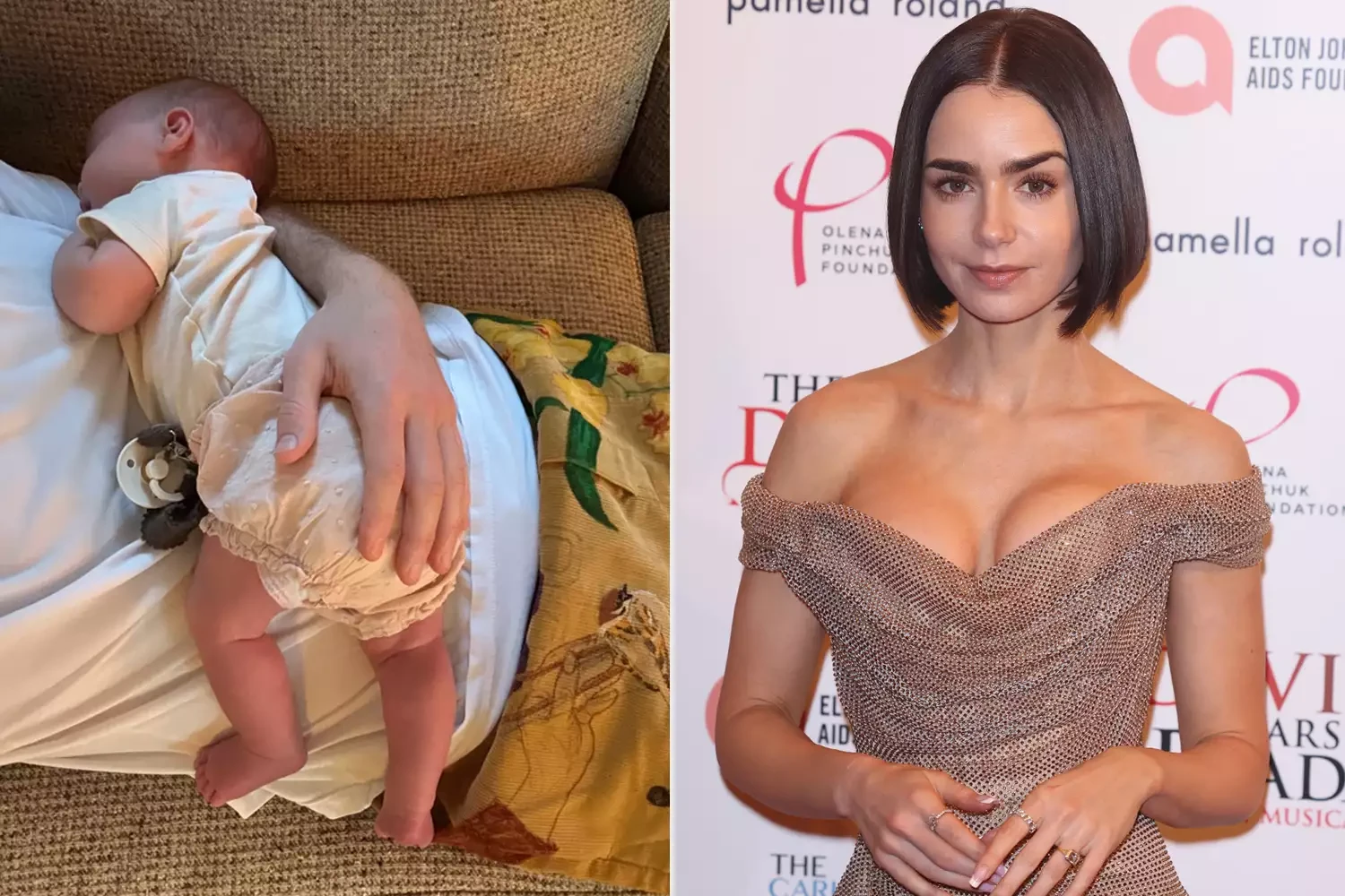 charlie mcdowell baby picture and Lily Collins