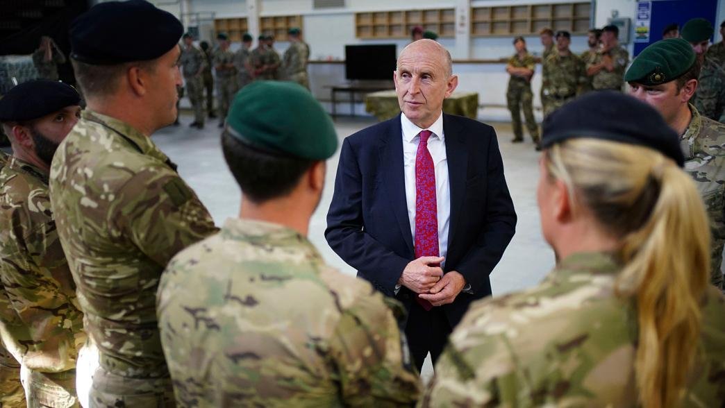 Defence secretary John Healey visits Joint Forces service personnel at Bloodhound Camp, Limassol, Cyprus