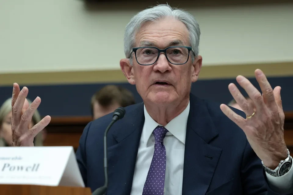 Federal Reserve Chair Jerome Powell testifies before the House Committee on Financial Services, as markets bet on interest rate cuts to stave off economic slowdown, photo by Alex Wong via Getty Images.