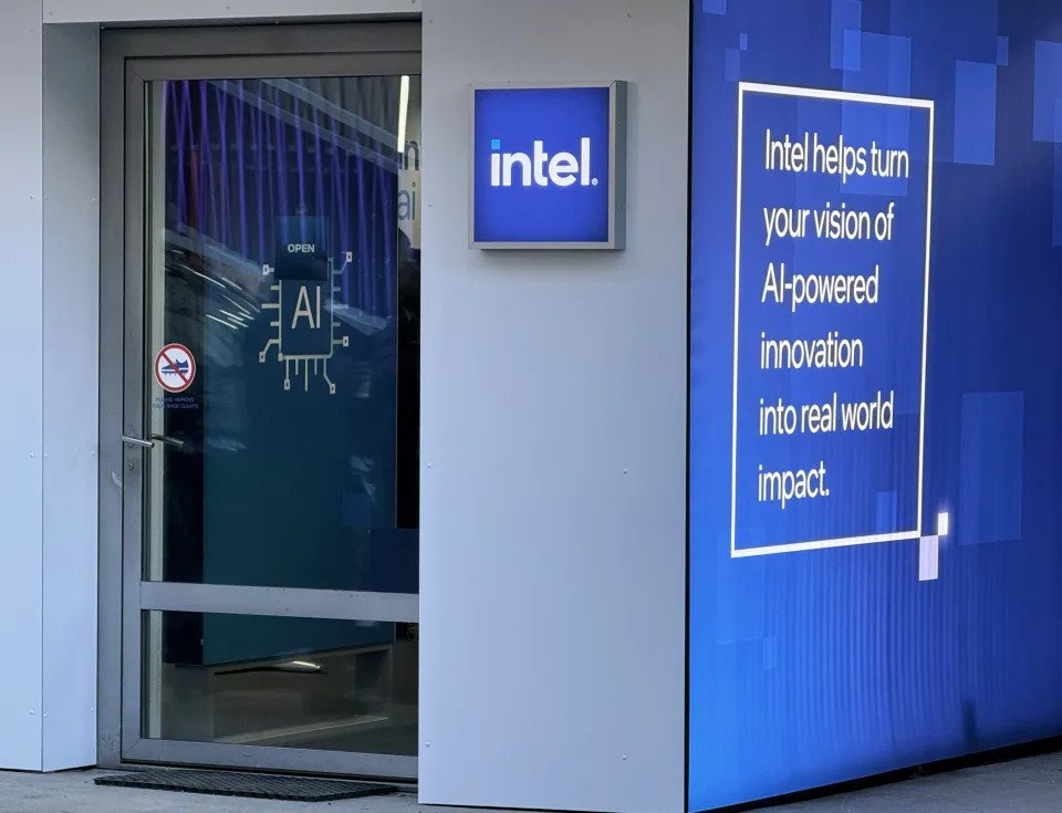 Intel store at Promenade Street in Davos, Switzerland, on Jan. 21, 2025.