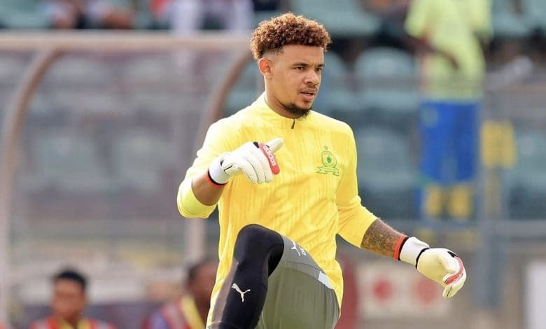 Mamelodi Sundowns goalkeeper Ronwen Williams during a warm-up session at Lucas Masterpieces Moripe Stadium