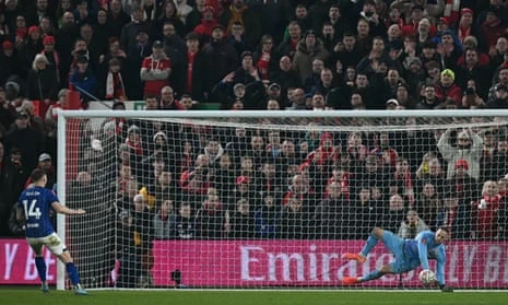 Save: Nottingham Forest's Matz Sels saves a penalty from Ipswich Town's Jack Taylor to win the penalty shoot-out.