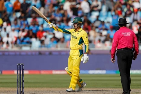 Alex Carey of Australia celebrates a fifty.