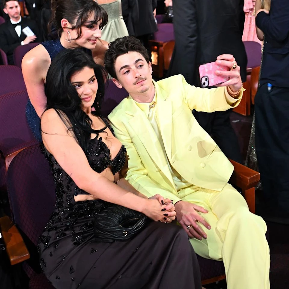 Kylie Jenner and Timothee Chalamet attend the 2025 Oscars, Academy Awards