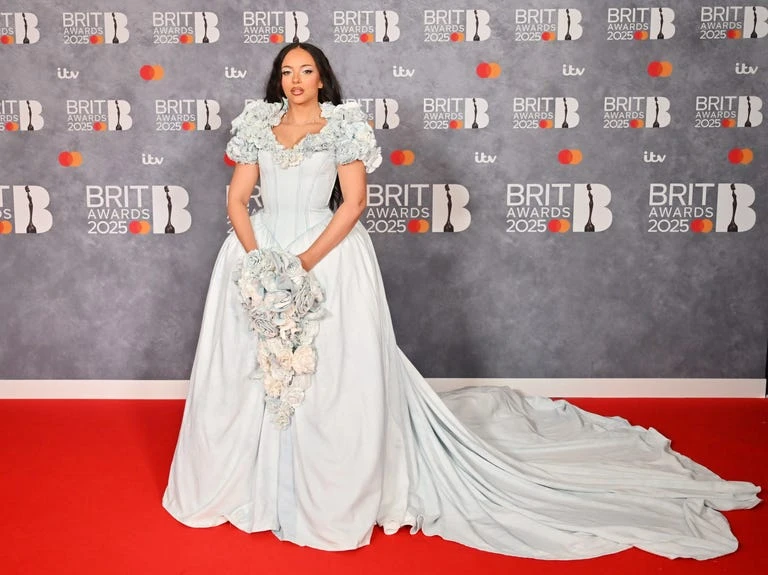 london, england march 01: (editorial use only) jade thirlwall arrives at the brit awards 2025 at the intercontinental london o2 on march 1, 2025 in london, england. (photo by jed cullen/dave benett/getty images)