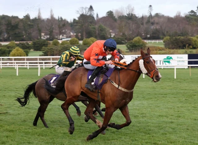 James Reveley winning in owner Bryan Drew's colours at the Dublin Racing Festival in 2024