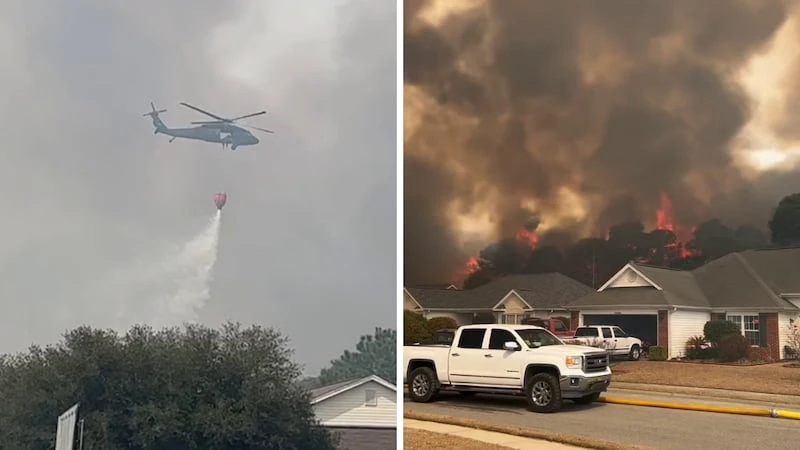 Crews continue battling massive Carolina Forest wildfire