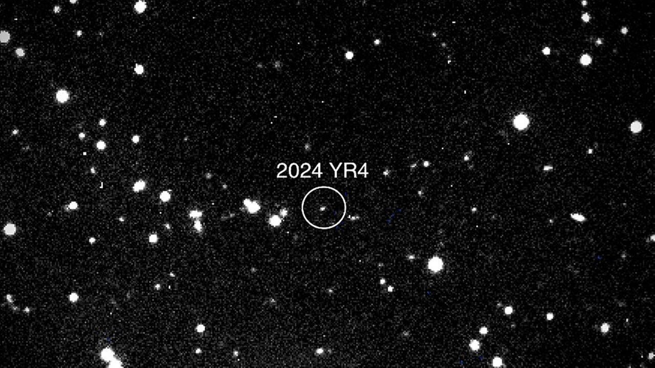 This handout picture provided by NASA shows asteroid 2024 YR4 as observed by the Magdalena Ridge 2.4m telescope at the New Mexico Institute of Technology on January 27, 2025.