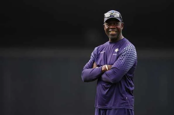 Ottis Gibson, former head coach of the West Indies, celebrates their first T20 World Cup title win in 2012, now joins Kolkata Knight Riders as Assistant Coach - Photo by Getty Images