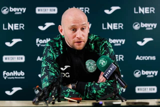 Hibs head coach David Gray speaks to the media ahead of facing Celtic