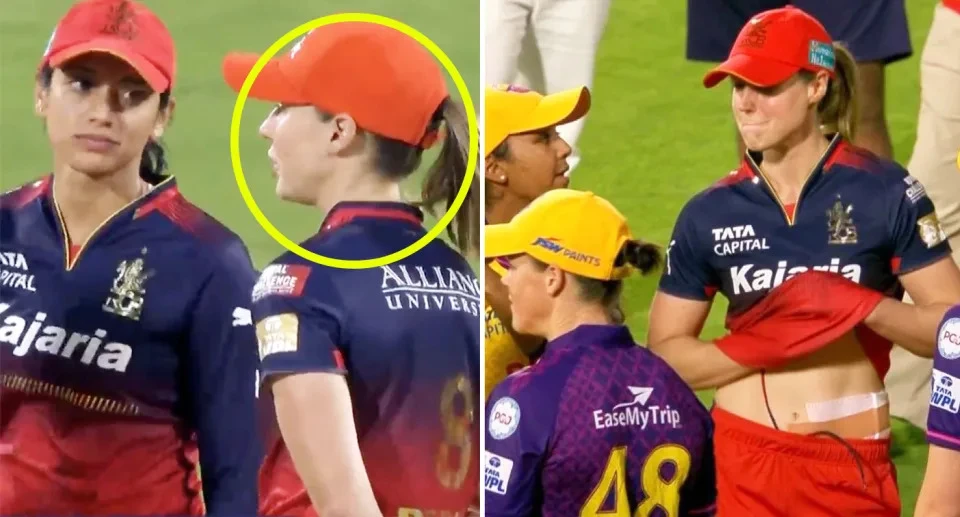 Ellyse Perry with RCB teammates.