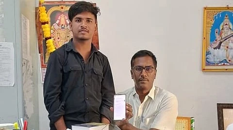 A student of Ramakuppam Government Junior College of Kuppam Constituency downloaded His examination hall ticket through AP Government whats app services.