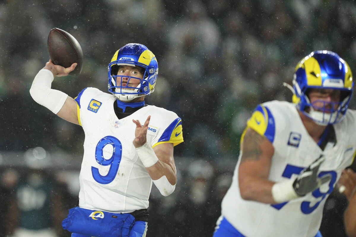 Los Angeles Rams' Matthew Stafford in action during an NFL football NFC divisional playoff game