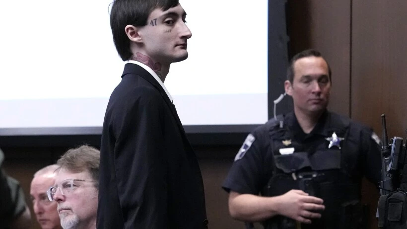 Robert E. Crimo III leaves after pleading guilty in Judge Victoria A. Rossetti's courtroom in Waukegan, Ill., Monday, March 3, 2025.