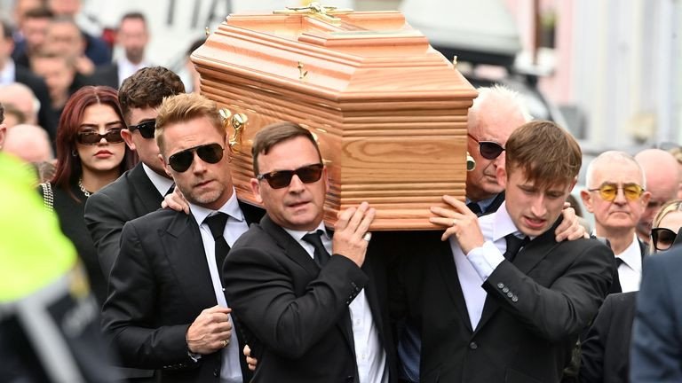 Ciaran Keating's funeral. Pic: Oliver McVeigh/PA Wire