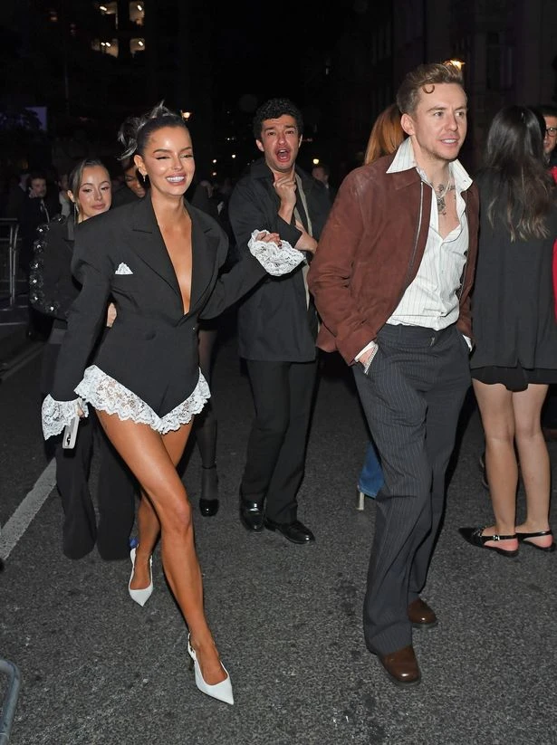 I'm A Celeb campmates Maura Higgins and Danny Jones pictured leaving the Universal Music Brits afterparty together