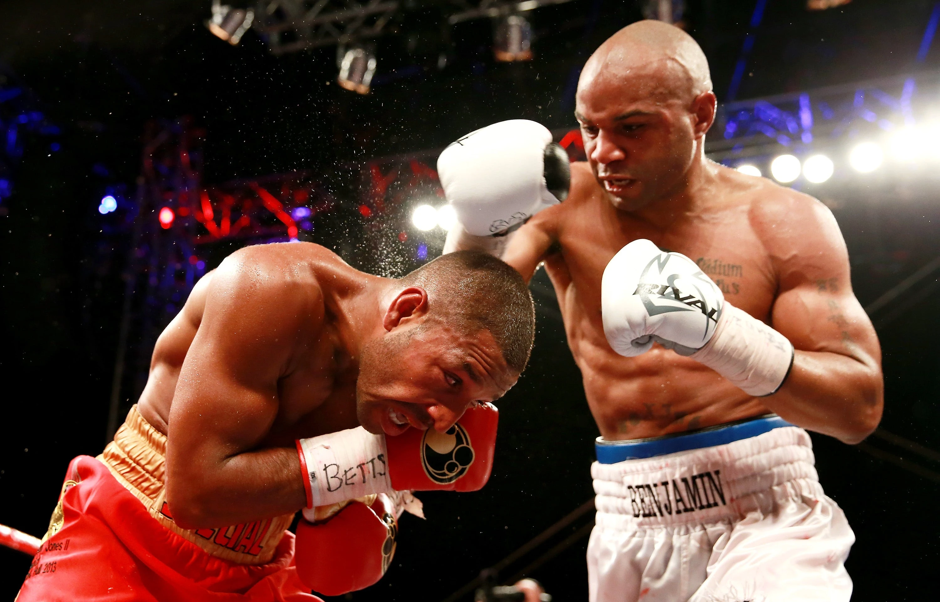 Carson Jones, right, in action against Kell Brook in Hull, 2013