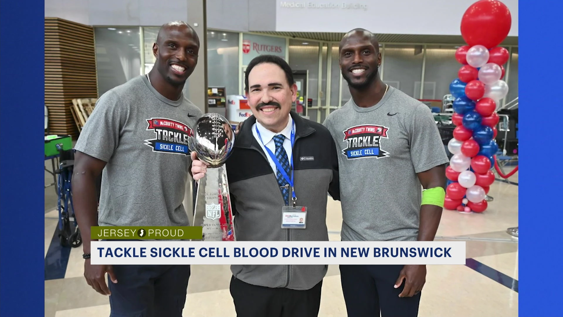 Jersey Proud: 12th annual Tackle Sickle Cell Blood Drive held at RWJ Hospital