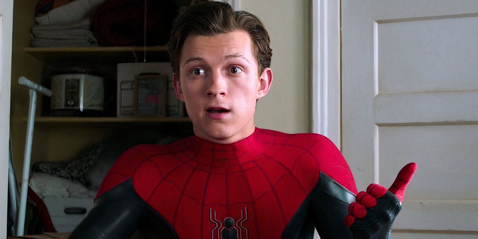 Tom Holland surprised as Spider-Man