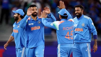 Champions Trophy: Shreyas Iyer, Varun Chakravarthy shine as India beat New Zealand to set up semifinal with Australia