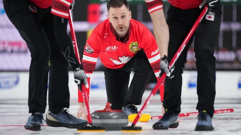 Player during a curling match.