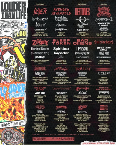 2025 Louder Than Life Lineup