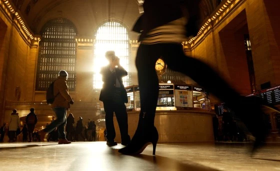 Sunrise in Grand Central Terminal in New York City