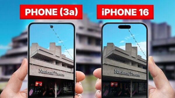 Nothing compared an ultra-wide angle video of iPhone 16 Pro Max with the main camera shot from Phone 3a