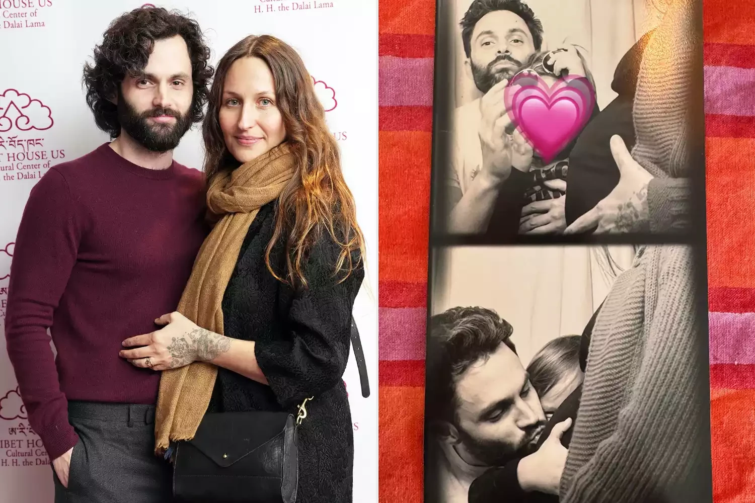 Penn Badgley and Domino Kirke attend the 36th Annual Tibet House US Benefit Concert & Gala After Party at Ziegfeld Ballroom on March 01, 2023 in New York City; Penn Badgley and wife Domino Kirke announce she is pregnant with twins