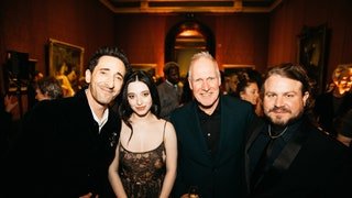 Adrien Brody  Mikey Madison  and Brady Corbet  attend the Nominees' Party for the EE BAFTA Film Awards 2025 supported by...