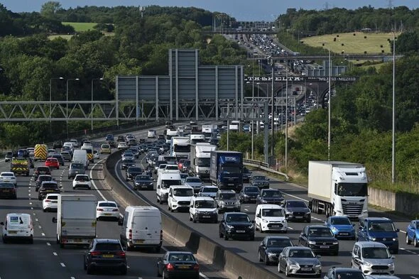 Traffic queue on the M25