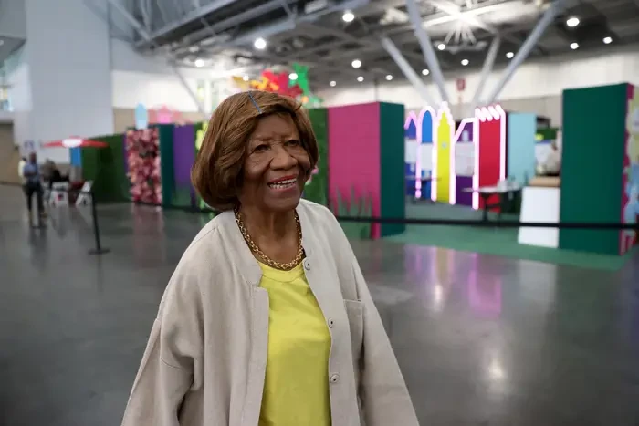 A photo of Hazel Dukes at a 2023 NAACP convention in Boston