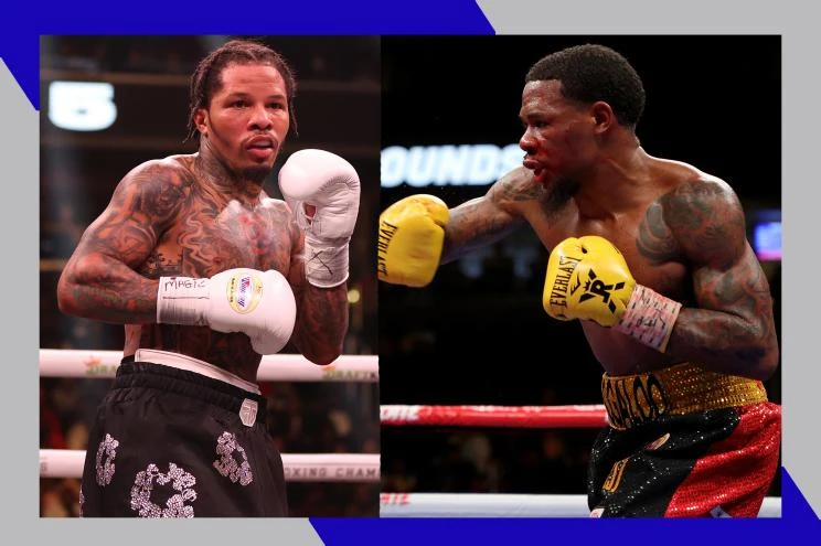 Gervonta "Tank" Davis (L) and Lamont Roach are facing off in the ring at Brooklyn's Barclays Center on March 1.