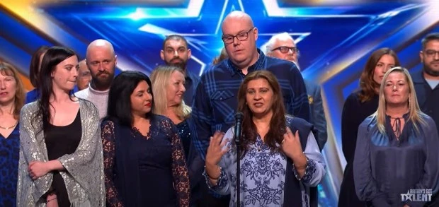 Choir of Post Office scandal survivors on Britain's Got Talent.