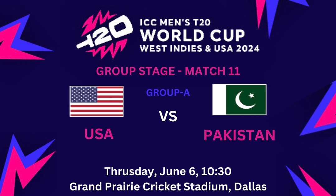 T20 World Cup group stage, USA VS PAKISTAN: "All you beed to <div class=